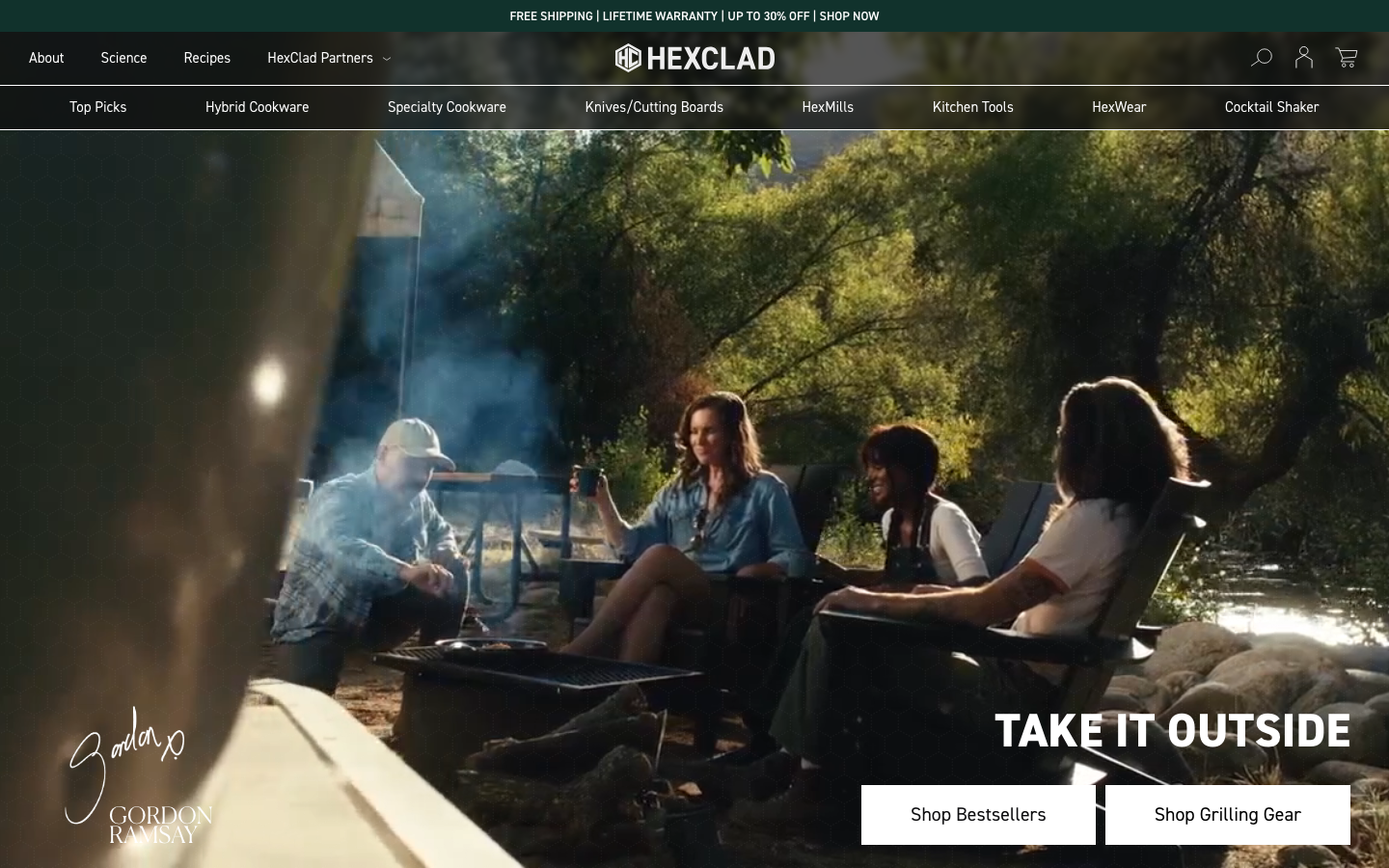 Landing page de HexClad