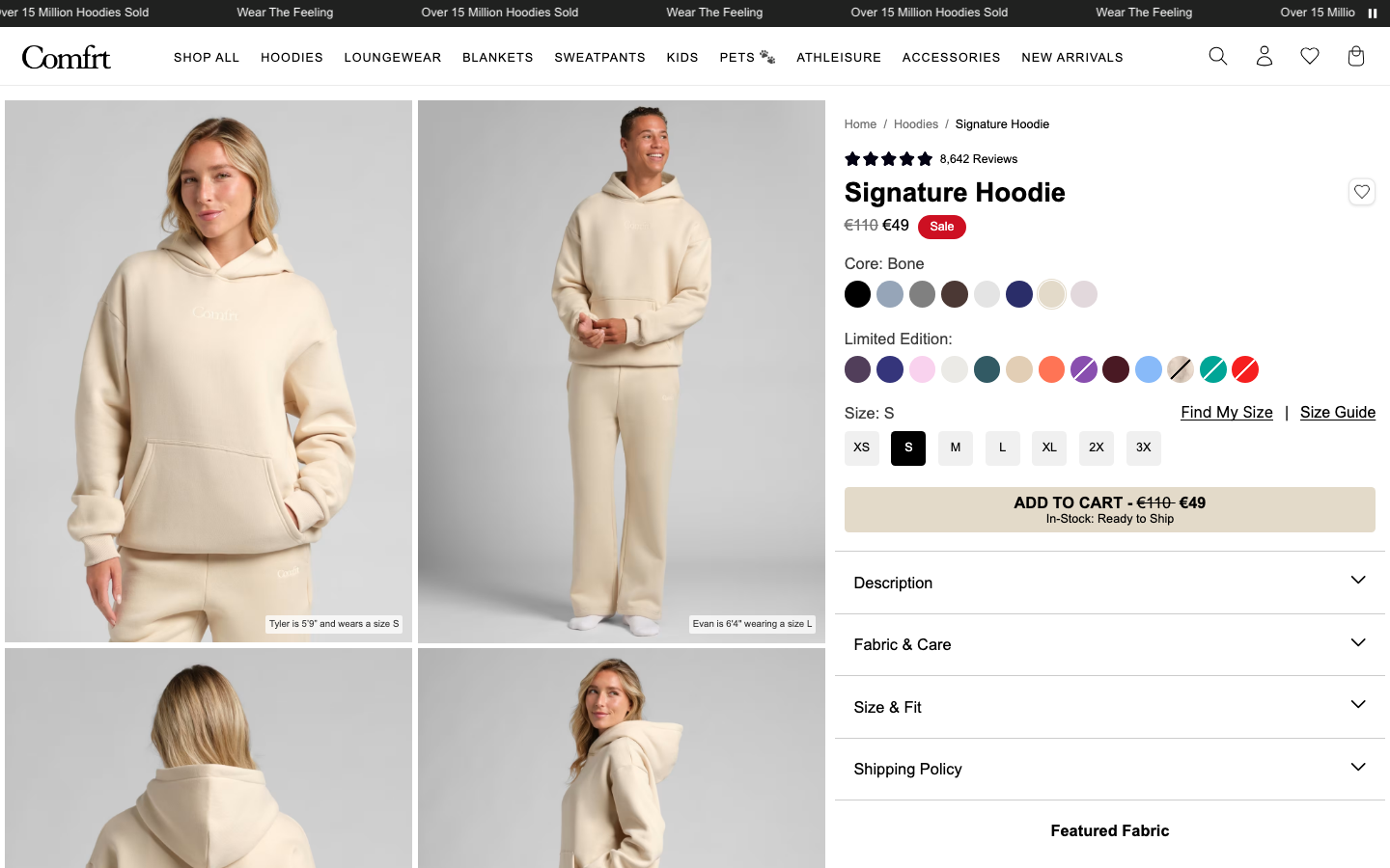 Landing page de Comfrt