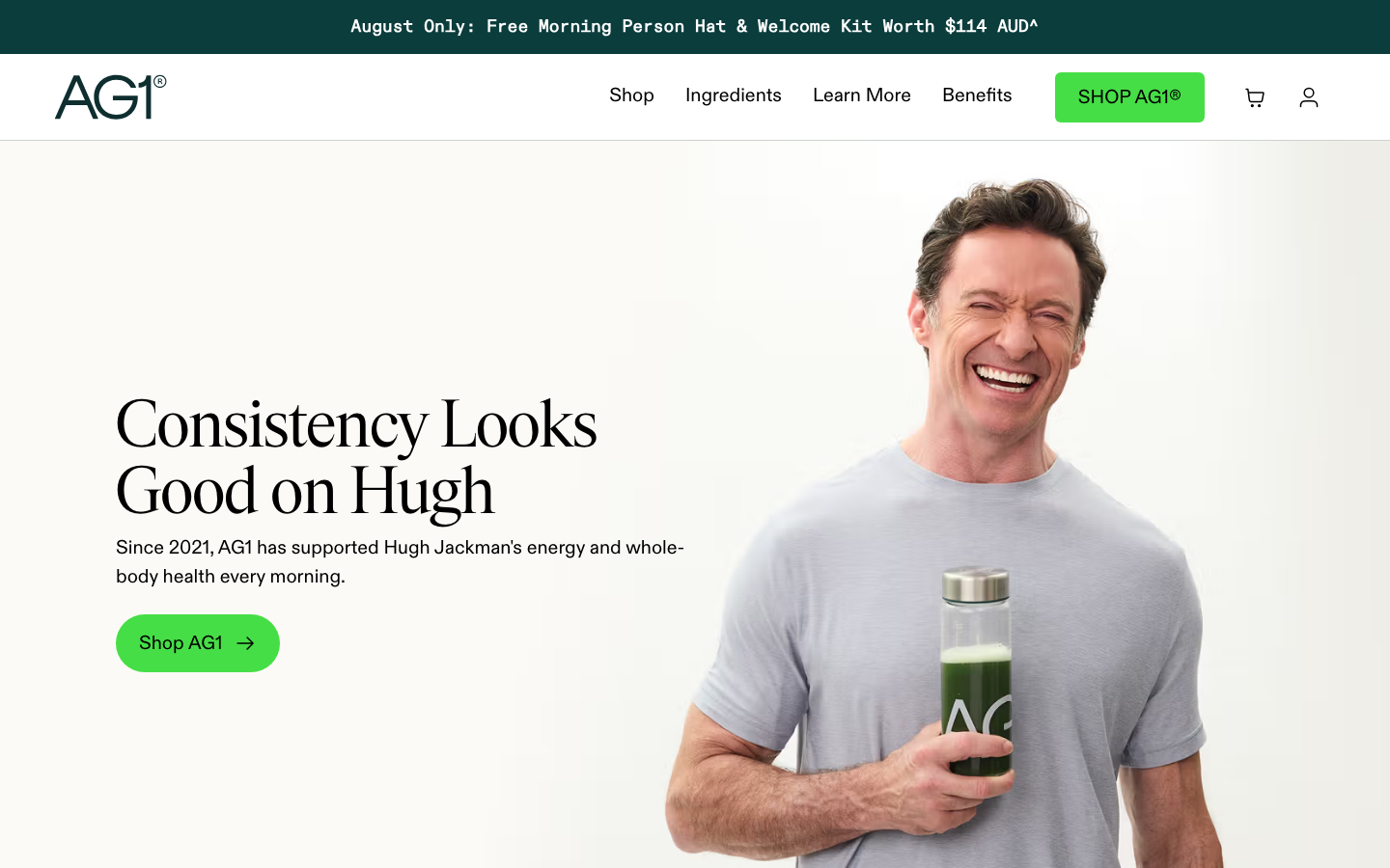 Landing page de AG1