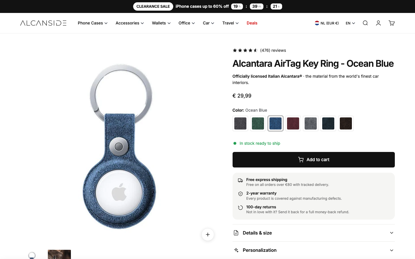 Landing page de Alcanside