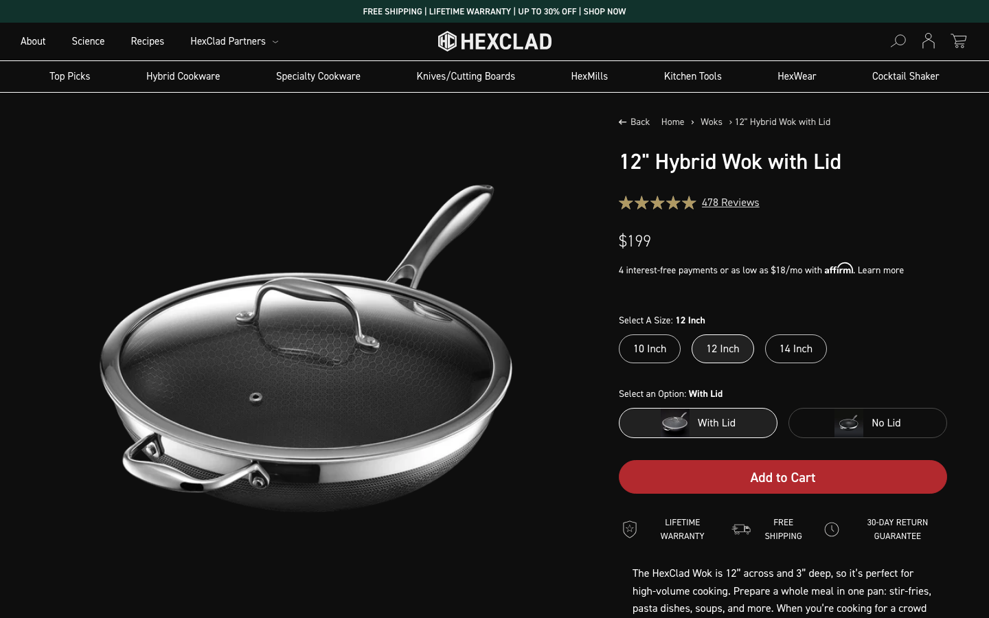Landing page de HexClad