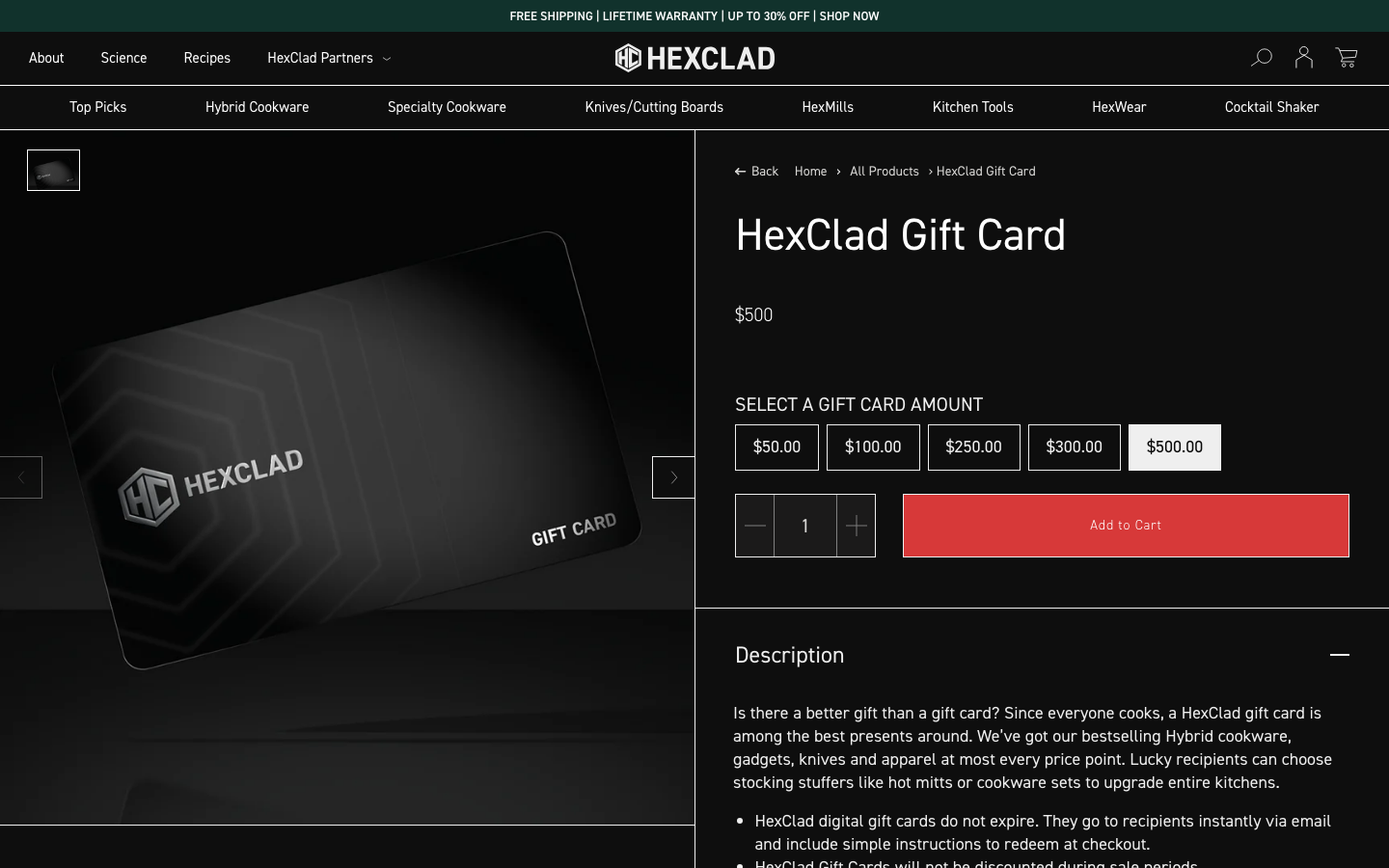 Landing page de HexClad