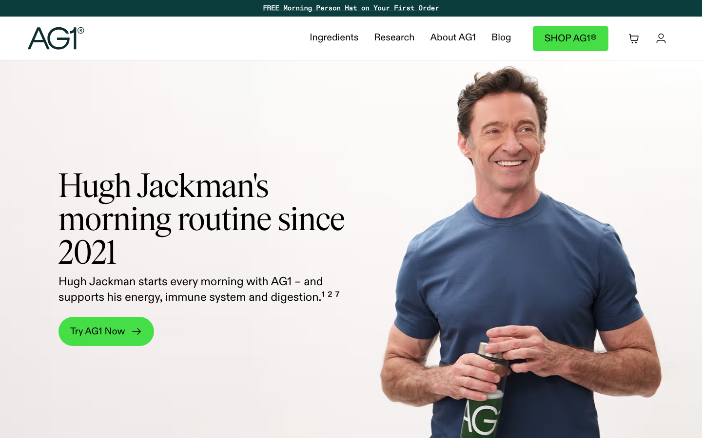 Landing page de AG1