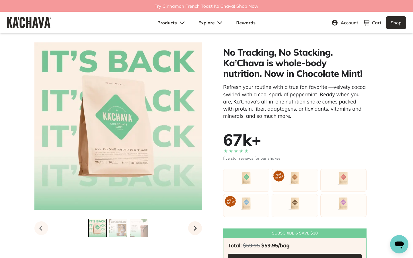 Landing page de Ka'chava