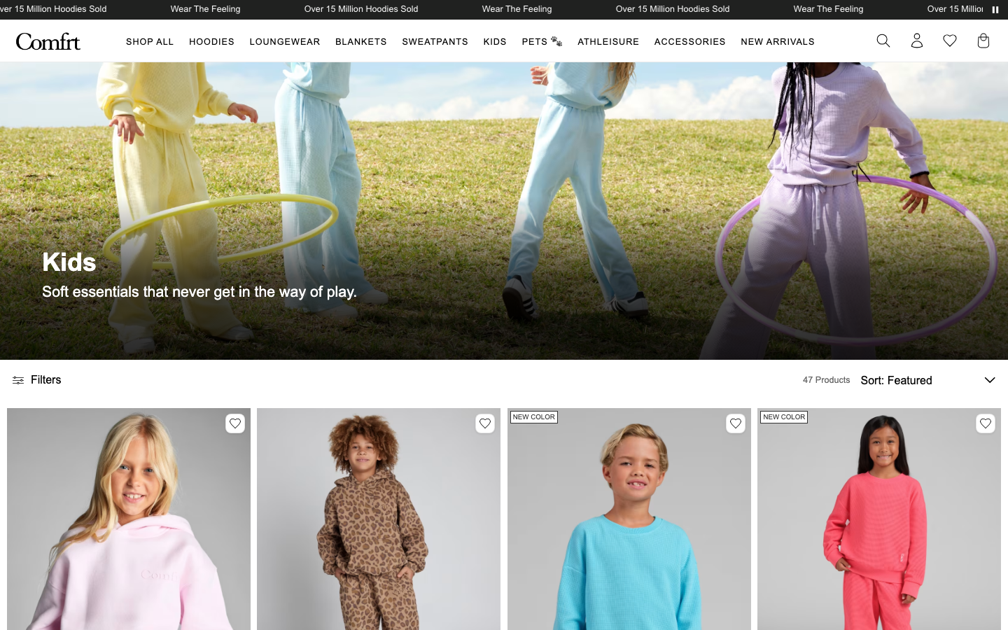 Landing page de Comfrt