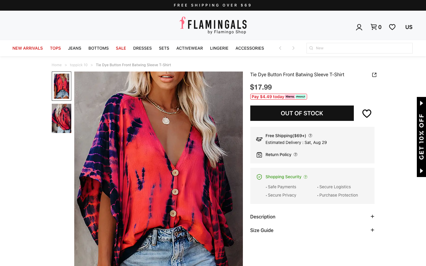 Landing page de Flamingals