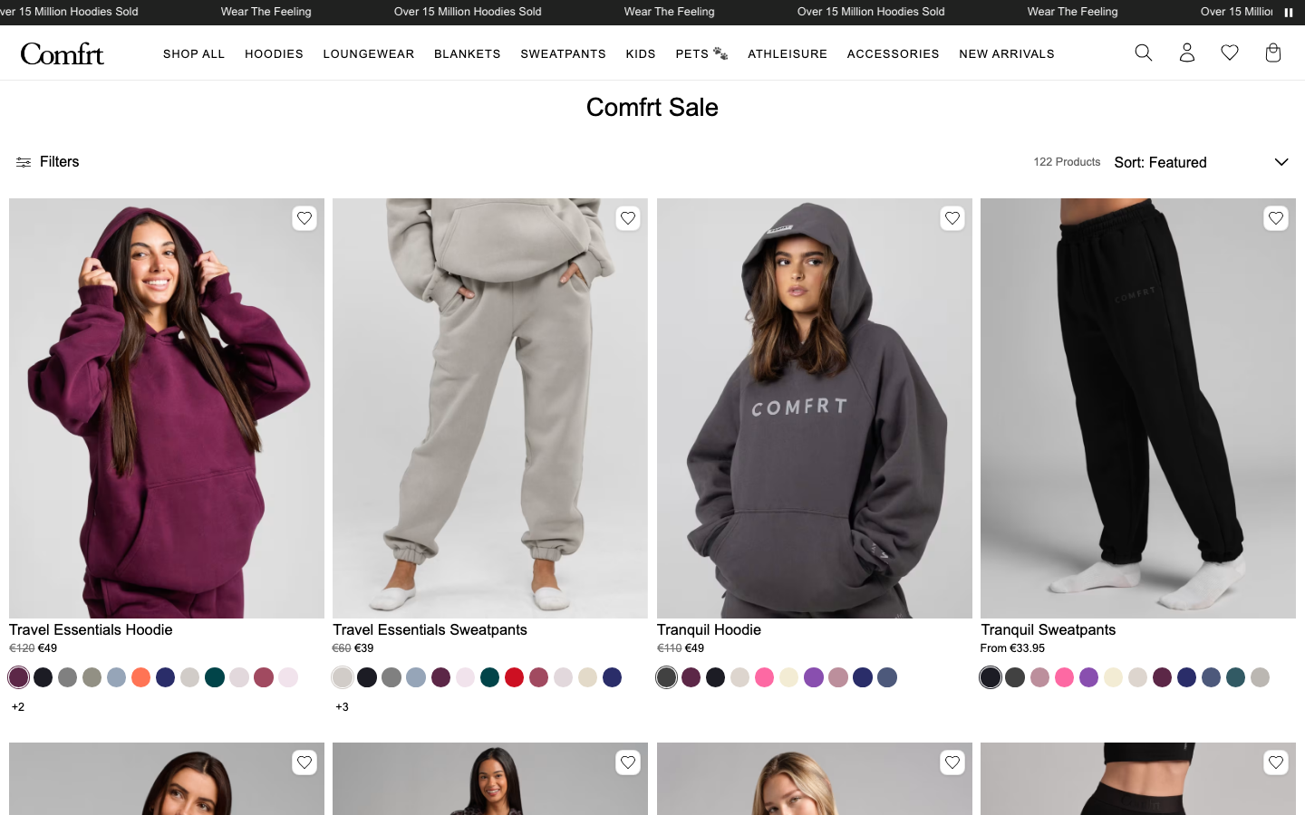 Landing page de Comfrt