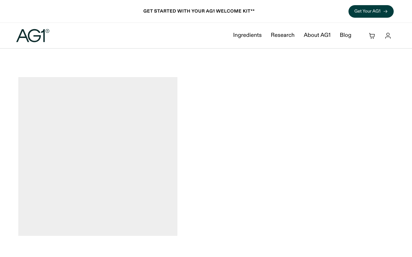 Landing page de AG1