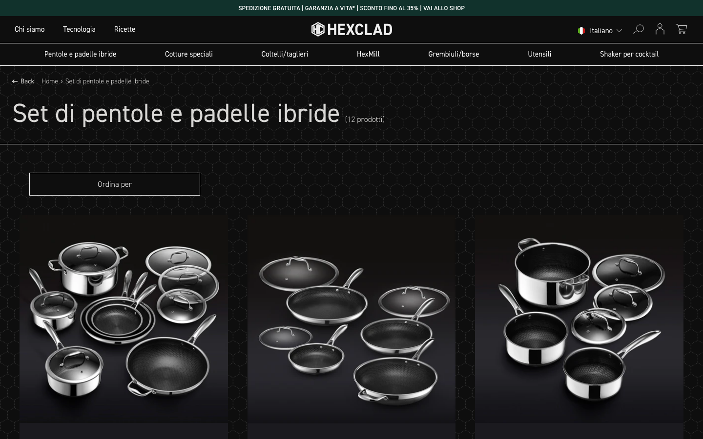 Landing page de HexClad